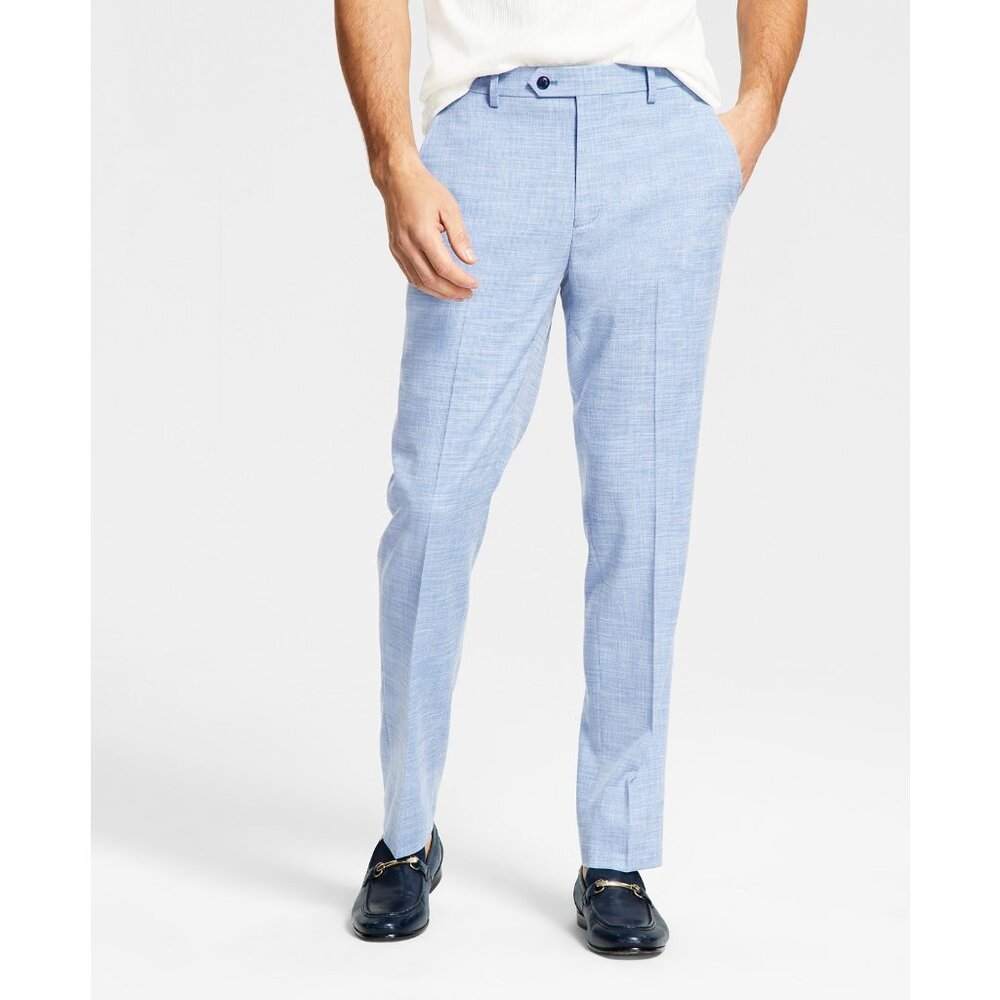 Alfani Men's Slim-Fit Stretch Solid Suit Pants Blue B4HP $135